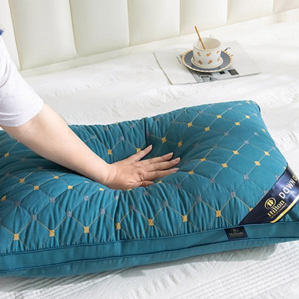 1.5-2 Kg Hilton Pillow Double Line Custom and Soft Hotel Bed Pillows for Hot Discounts
