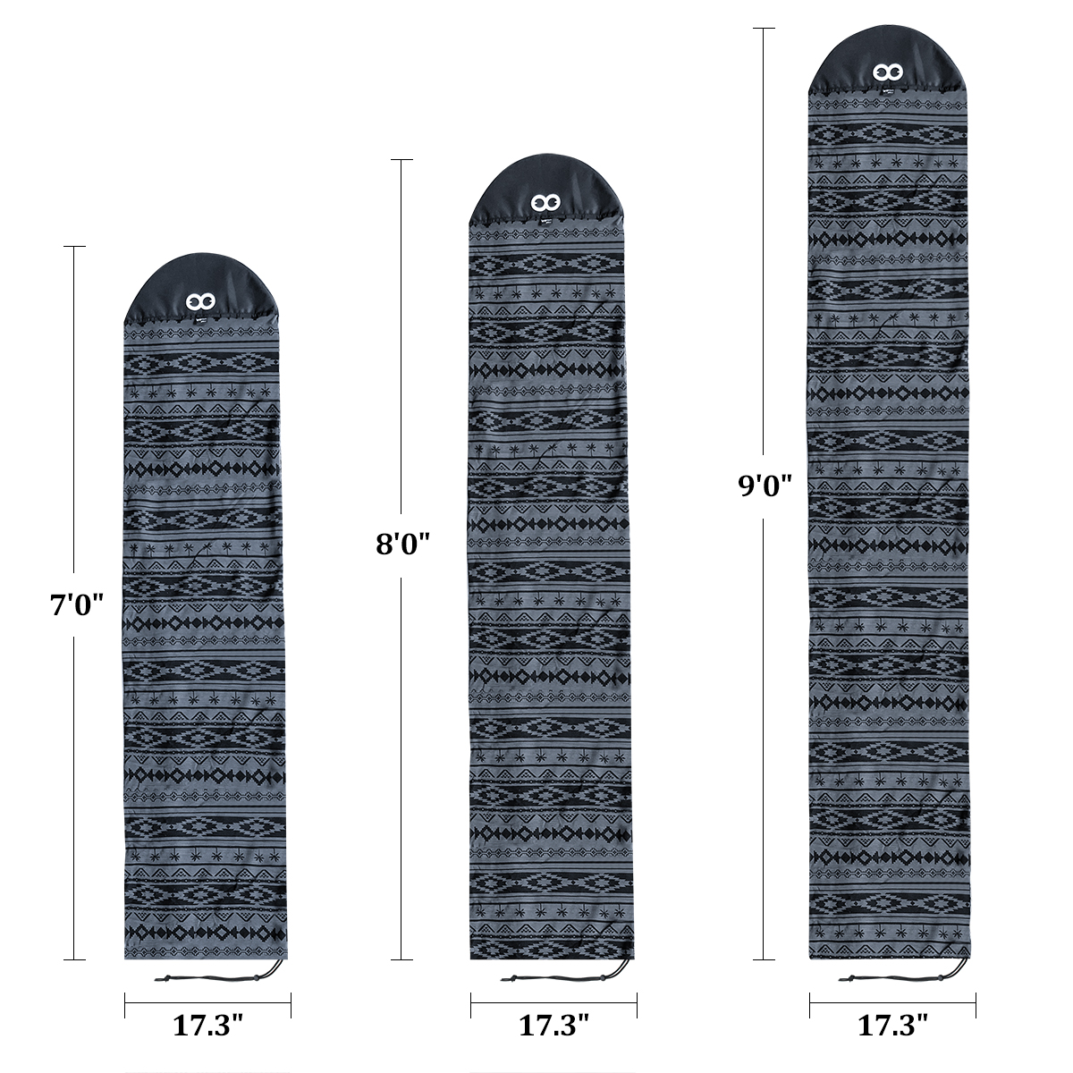 7' 8' 9' Wakesurf Occasion Woowave Surfboard Sock Cover Customized Design Boardsock