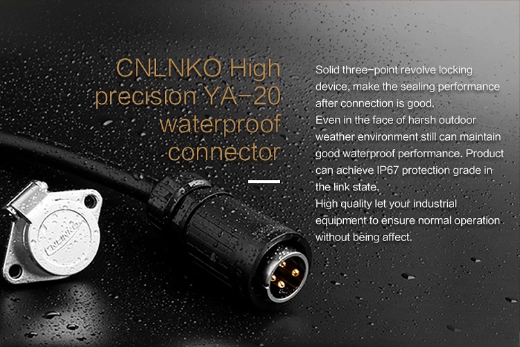 CNLINKO Waterproof Jack Shields E Bike Battery Power 3 Pole Connector Male 3 Pin Female 5 Pin Male and Female
