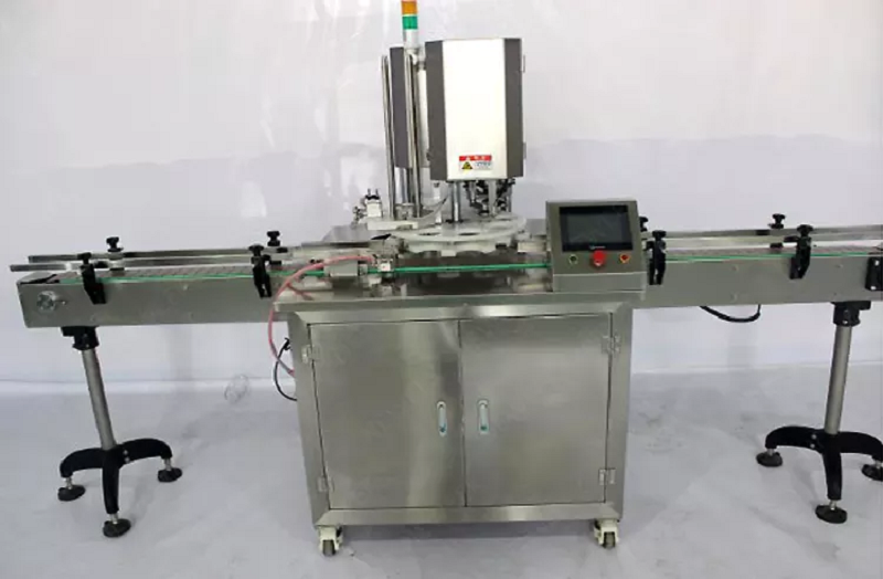 High Efficiency Fully Automatic Can Seaming Machine , PLC Plastic Can Sealer Machine