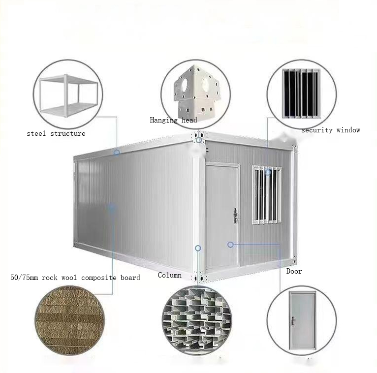 Modern Design Style Custom Made 3 Bedroom Prefab Container House for Villa and Office