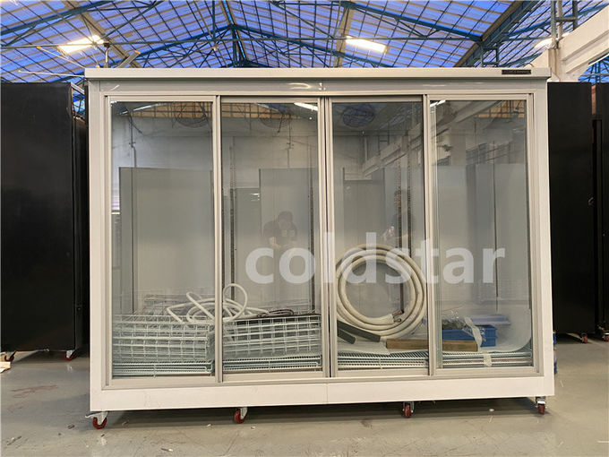 3-4-5-6 Glass Door Split Refrigerator Upright Display Fridge Commercial Display Chiller Remote System