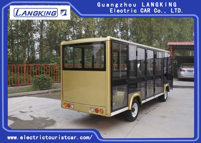 18 Seater Electric Sightseeing Bus For Campus / Villages / Airports / Terminal 72V 6.3KW DC Motor