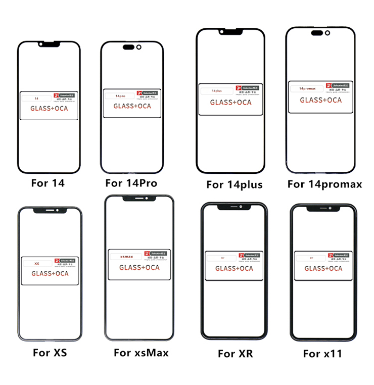 Bulk Aftermarket Iphone X Oca Glass Lens Touch Screen With Frame