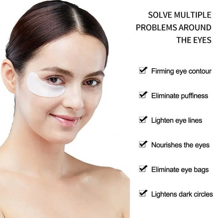 Customized Moisturizing Hyaluronic Acid Collagen Crystal Eye Mask Pad Whitening Biological