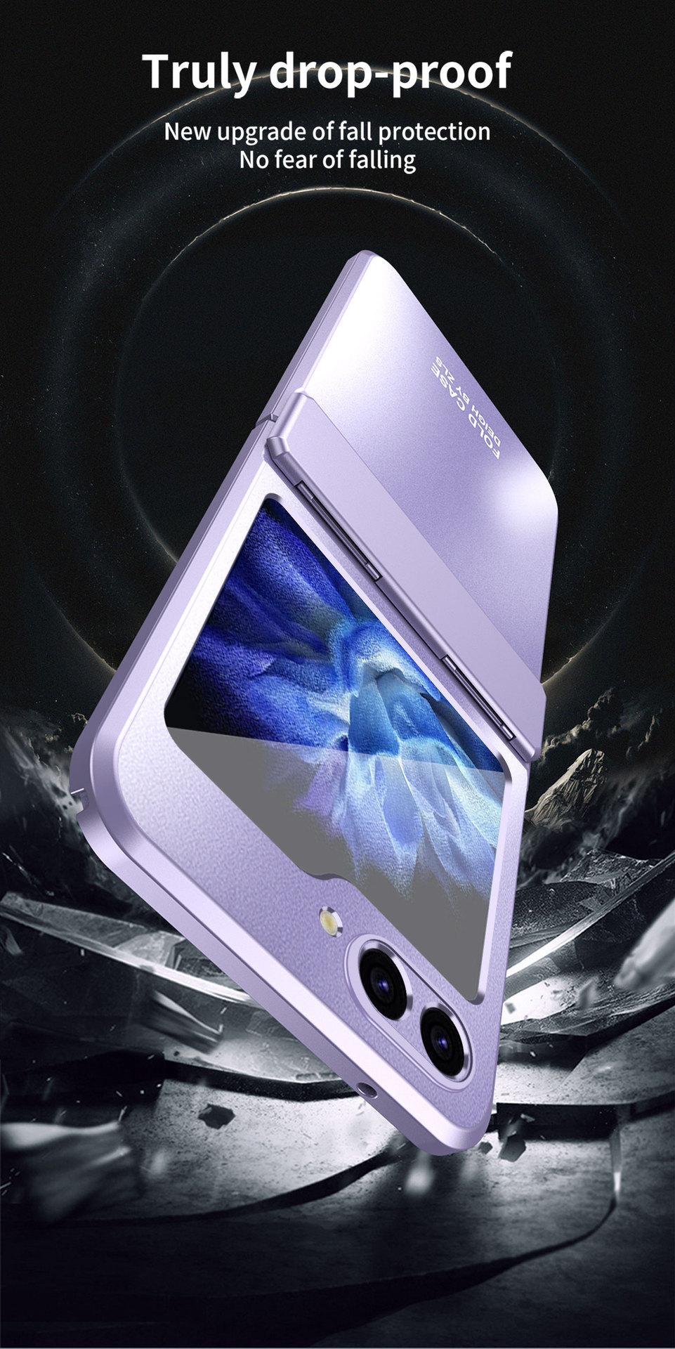 Samsung Zflip5 Foldable Screen Luxury Phone Cases Shockproof Electroplate PC Cover Green