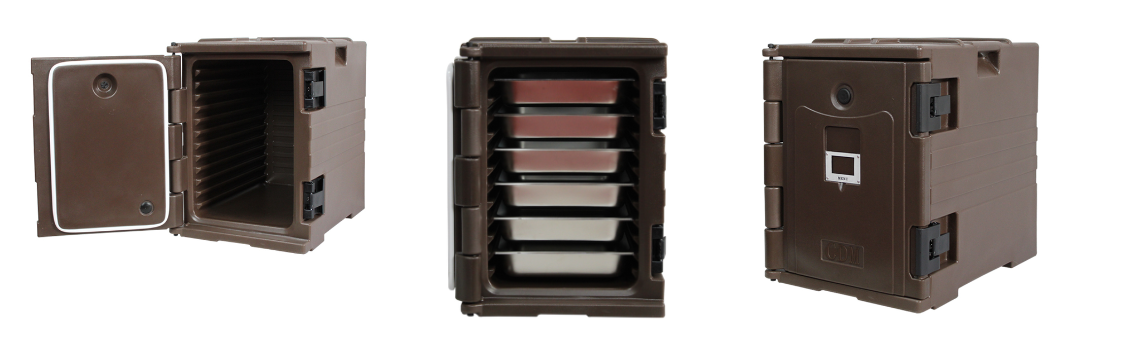 6 Layers Hot Food Pan Carrier 90Ltr For Dark Coffee