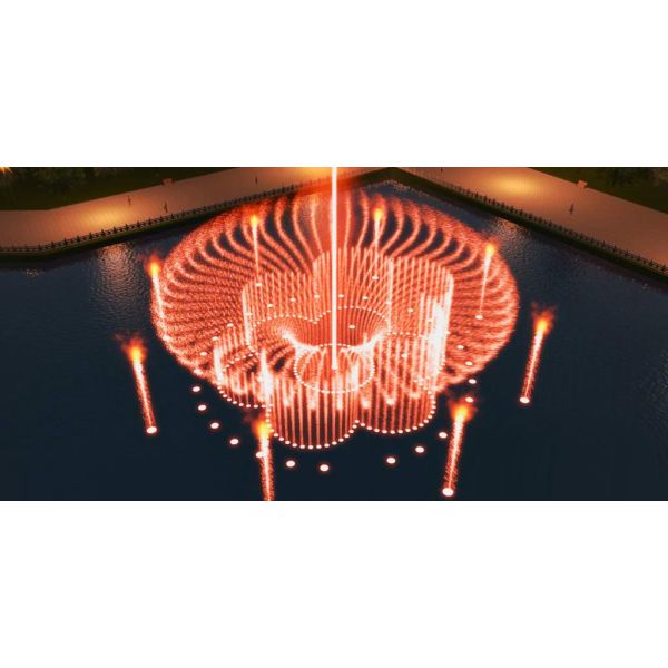 Ring bell shape music floating water fountain