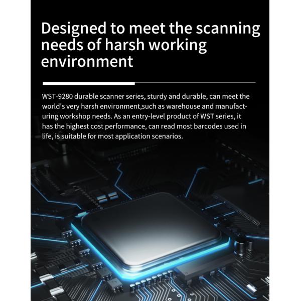 Industrial Barcode Reader 1D 2D Wired Scanning Gun Handheld Laser Barcode Scanner Warehouse Scan 2.4G Bar Code Scanner