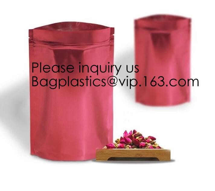 Heat Seal Flat Pocket Mylar Foil Open Top Packaging Bags Coffee Tea Food Storage Aluminum Foil Vacuum Pouch Bag bagease