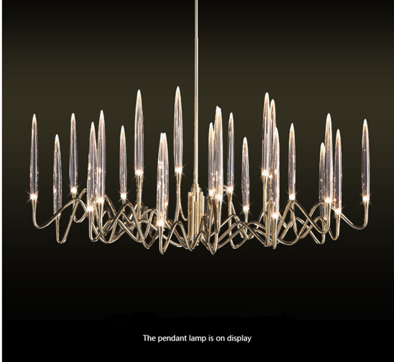 Luxury Crystal Chandelier Living Room Dining Bedroom Gold Silver Chandelier (WH-MI-414)