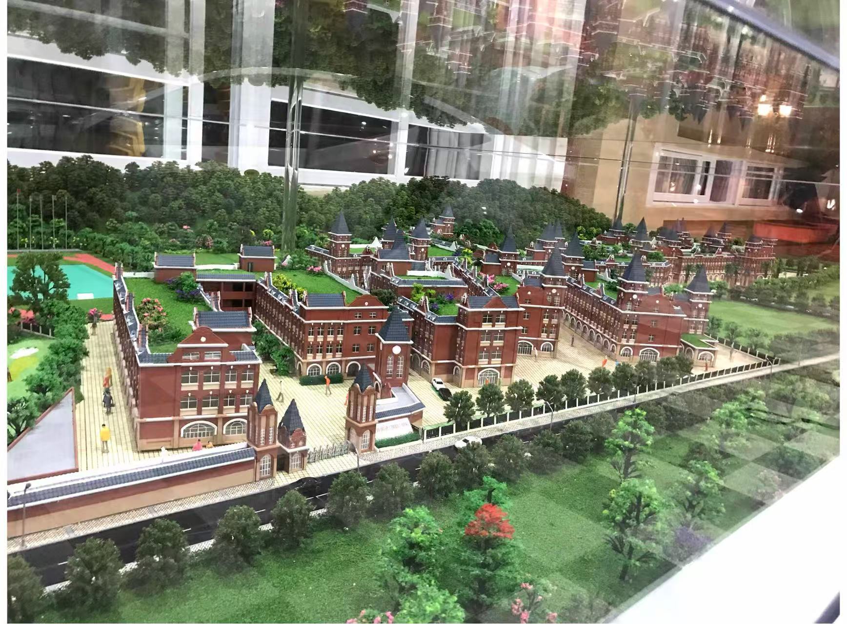 Foreign Language School Scale Model 1:150 Campus Model Classical Style