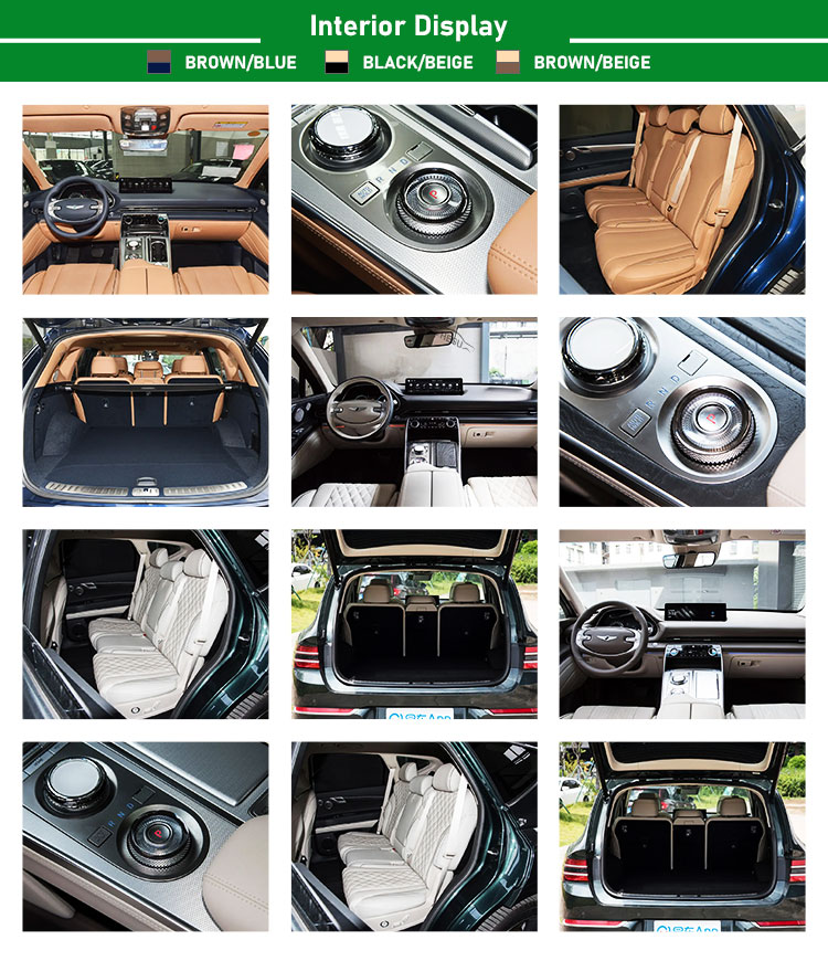 Hunday Hyun-dai Genesis GV80 Electric Car NEDC 625km LED Sedan Leather Customized Turbo Dark ACC Made Energy Vehicle