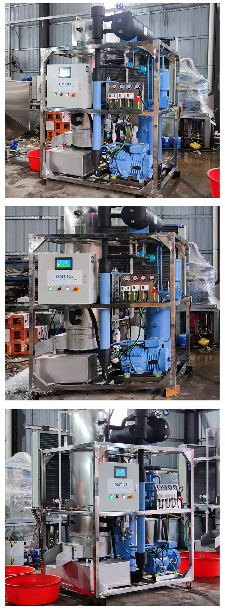 3 Ton Per Day Tube Ice Machine for Food Service Weight KG 1500 Compressor Other