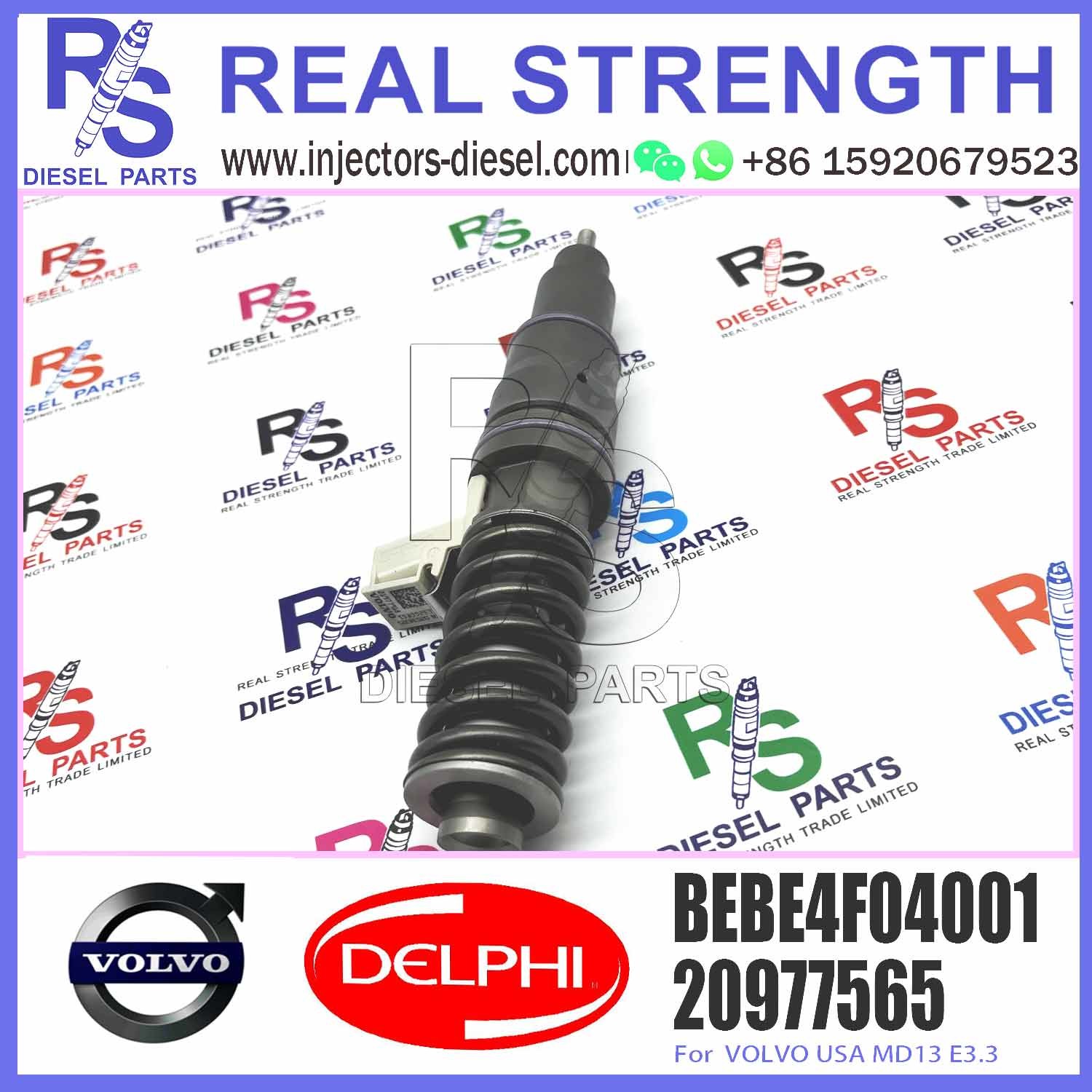 High Quality 4PINS diesel fuel injector 21244717 BEBE4F04001 BEBE4F07001 for V-O-L-V MD13 US07
