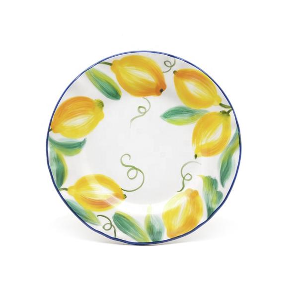 Personalized Ceramic Dinner Plates Spring Colorful Plates With Flower