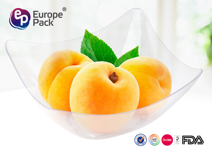 Square PS Disposable Plastic Dessert Cup Eco Friendly Unbreakalbe
