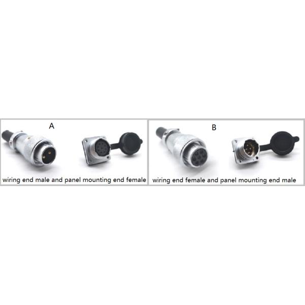 Square Flange And Dust Cover WS20 Circular Connectors With 2 3 4 Pin 500V 25A