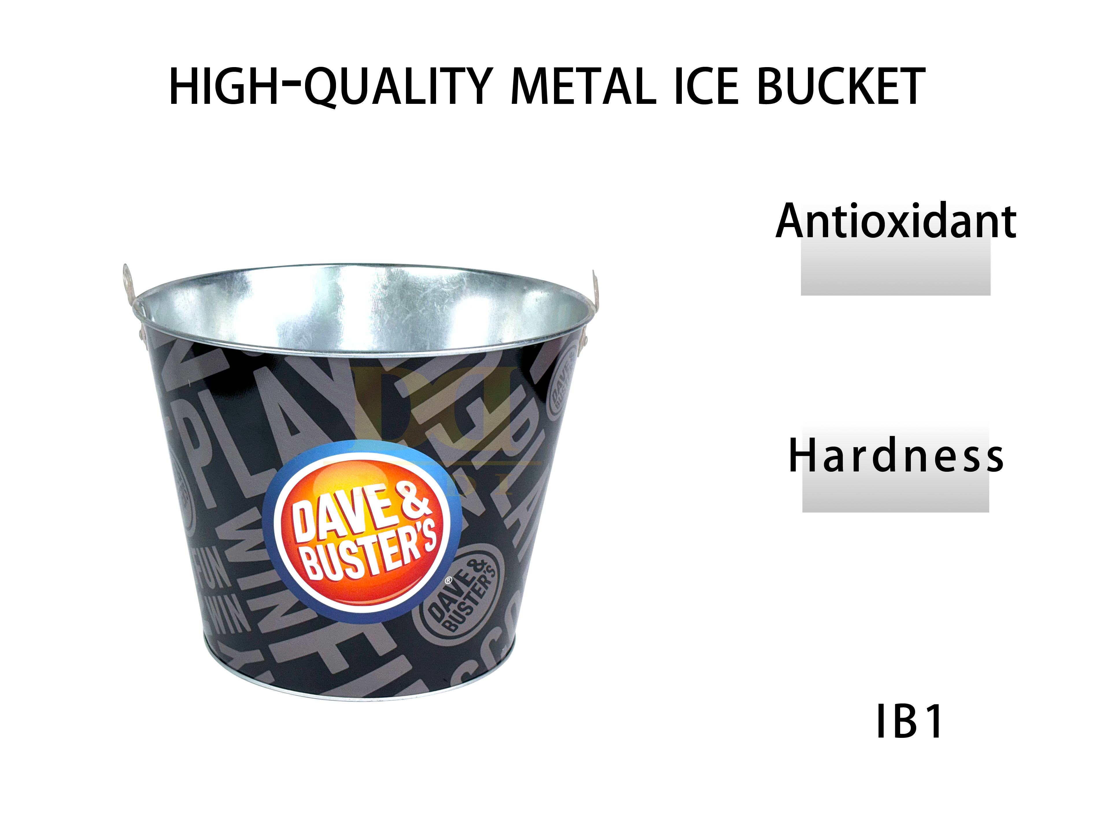 DADI 170 Oz 5L 10L Engraved Metal Ice Bucket Reusable Round Personalized Wine Bucket