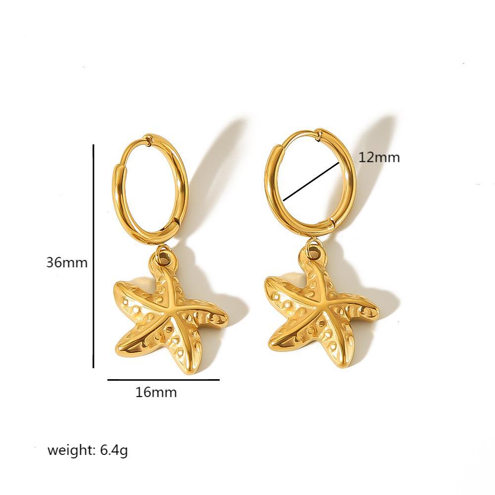Ins Popular Summer Beach Fashion Jewelry Stainless Steel Gold Plated Shell Beach Necklaces for Women