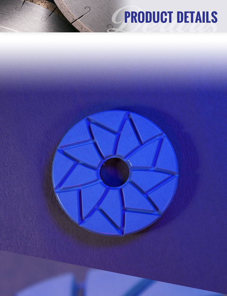 80/100/120/150/180/200/230mm Snail Lock Resin Polishing Pads for Stone Edge Polishing