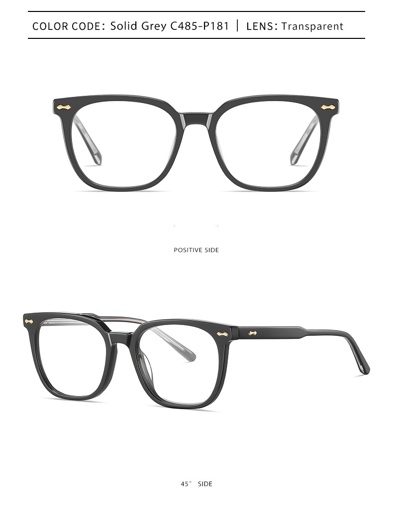 Simple Acetate Frame Glasses OEM , Anti Blue Lights Round Frame Glasses