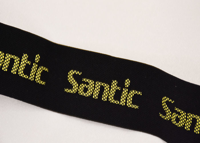 Clothes SGS Silicone Logo Elastic Webbing Band Non Slip 3D Raised