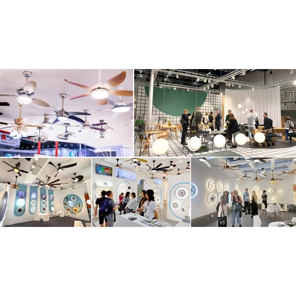 Factory Best Seller 56-Inch Modern Ceiling Fan Light 5 ABS Blades Walnut/Lightwood Remote Control DC Motor Iron Lamp for Living Room