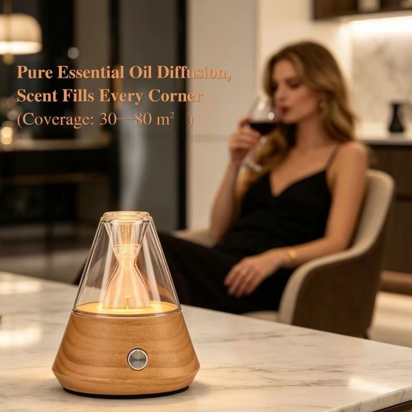 Quiet Multi Functional Type C Natural Essential Oil Diffuser with Cold-air Diffusion and 8000 Hours Lifespan Waterless Aroma Diffuser