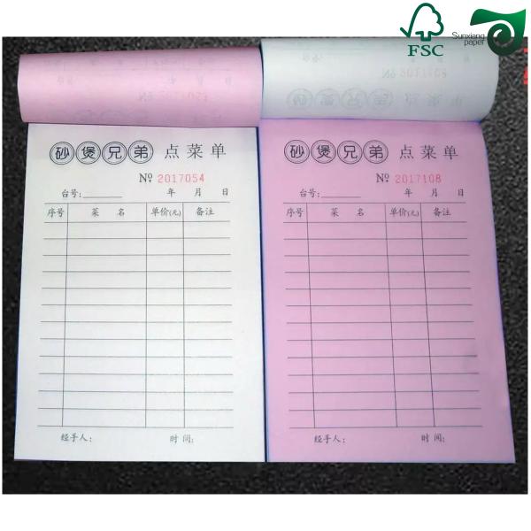 55gsm 60gsm Yellow Blue Blank Carbonless Paper In Letter Size For Receipt Printing FSC