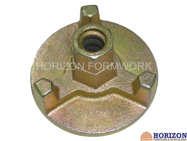 Galvanized Formwork Tie Rod System , Flanged Wing Nut Steel Cone SGS Approval