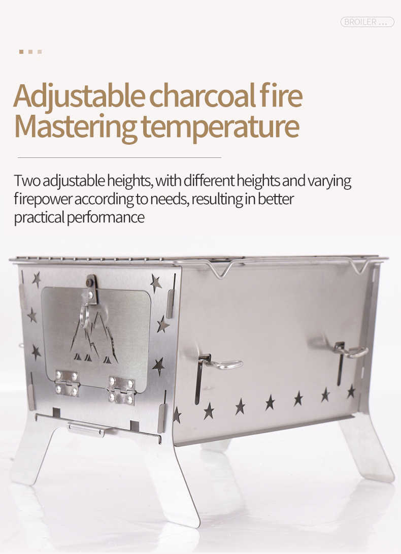 Multi-Functional Stainless Steel BBQ Grill and Outdoor Heater