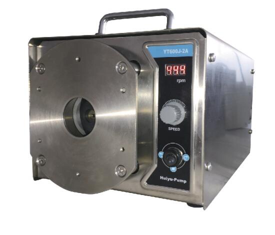 stainless steel housing peristaltic pump with DC motor and RPM display