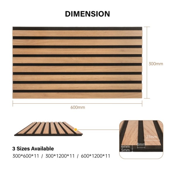 Acoustic Wall Panel for Interior Sound Absorption and Decoration