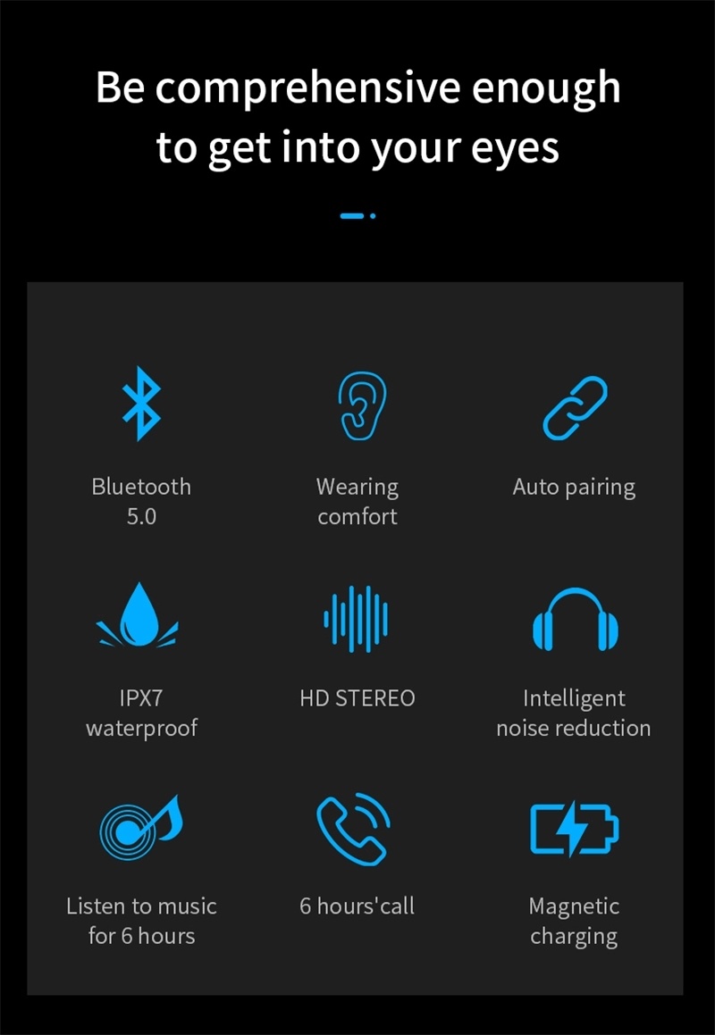 Hot Sale Waterproof True Wireless Stereo Bluetooth Earbuds Earphone