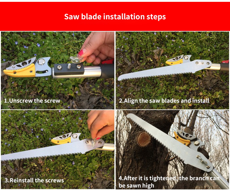 1.8-5m Garden Pruning Scissors High Trees Coarse Telescopic Branch Pruner