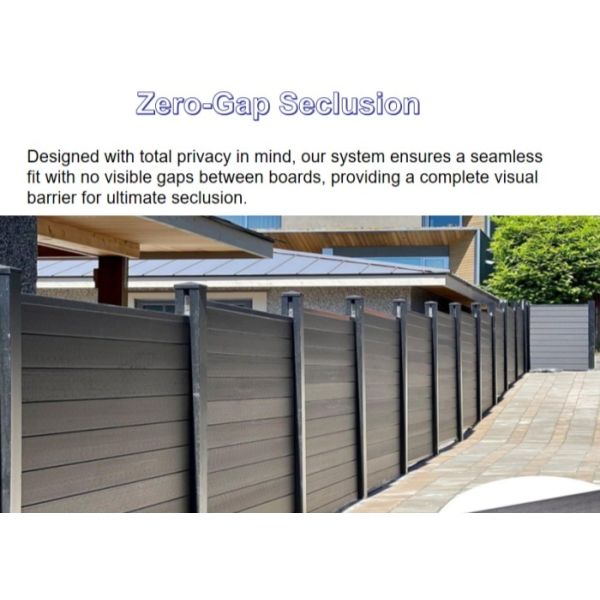 Multi Tier Louvered Layered WPC Shutter Fence Outdoor 150mm