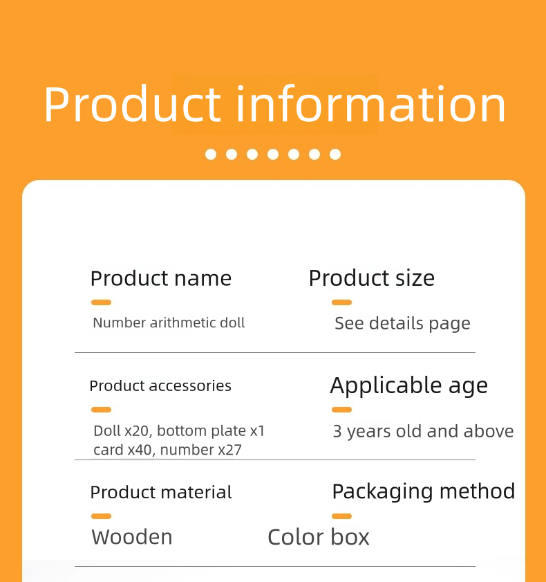 Children's Early Education Wooden Digital Arithmetic Doll Parent-child Interactive Educational Toys
