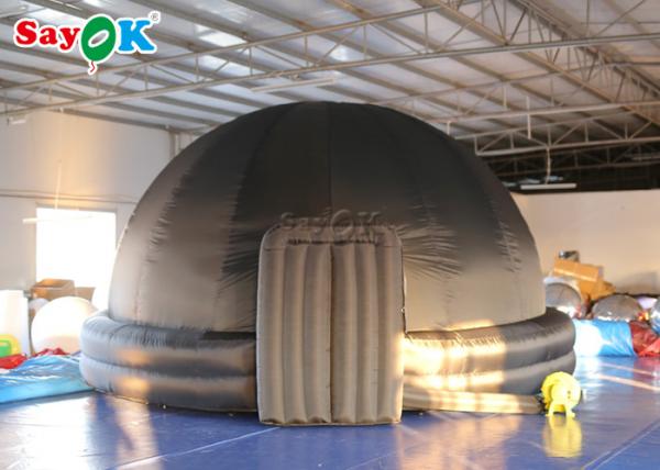 Black Inflatable Planetarium For Schools Education / Digital Mobile Planetarium