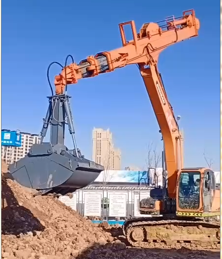 High Quality 20-Meter Three -Section Telescopic Arm with Clamshell Bucket for Sale