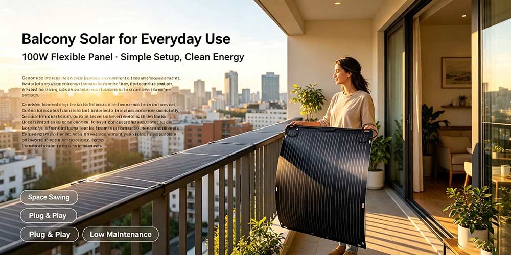 105W Flexible Monocrystalline Solar Module, 360‑Degree Flexible Solar Panel with MC4 Connector