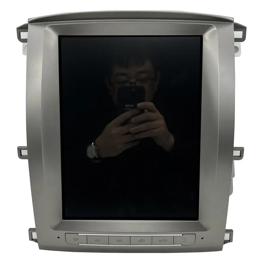 Tesla Vertical Screen Android Car Radio Multimedia 12.1in For Toyota LC100 2002-2007