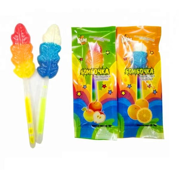 Beautiful Light Up Candy Leaf Shape Lollipop Lighting Stick Hard Candy
