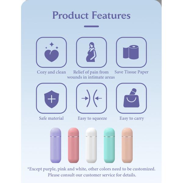 Travel Portable Bidet White EVA Material For Postpartum Care Baby Washing Use