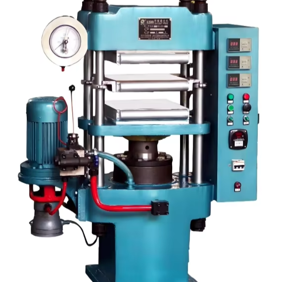 1200W 25 Tons Flat Vulcanizing Machine Rubber Testing Equipment CF8535B