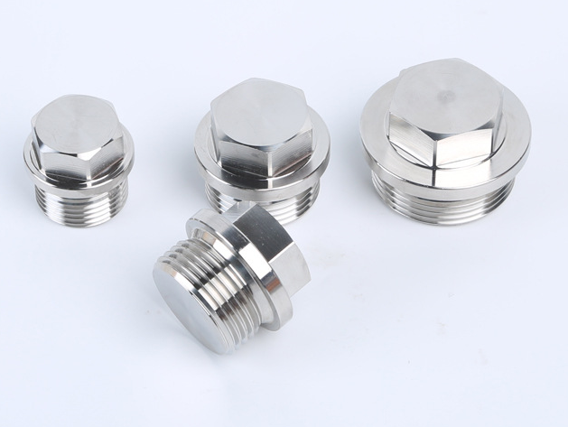 Laryngeal Plug 304 Stainless Steel Outer Hexagon Flange Face Plug for Plugging Oil and Water Pipes