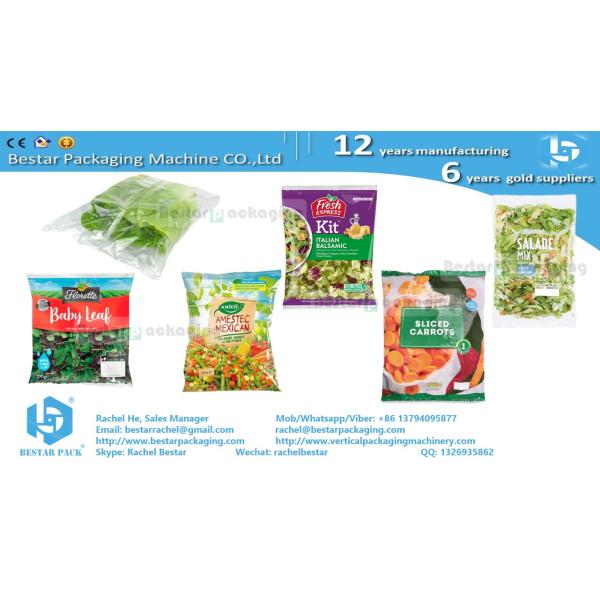 Weighing packaging machinery for fresh vegetable, leaf salad, leafy greens
