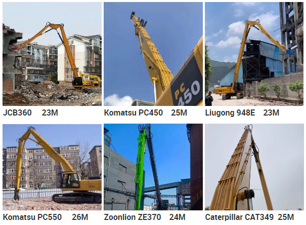 High Reach Excavator Demolition Boom in Customized Colour and Height