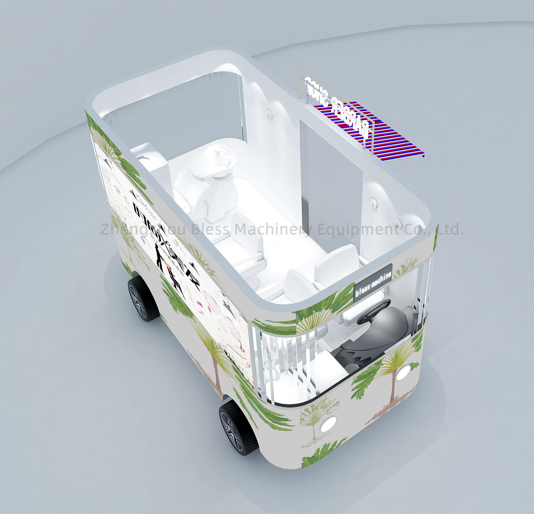 CE Certificate Concession Korean Mini Truck L420.00cm*W180.00cm*H230.00cm 220V/380V Voltage