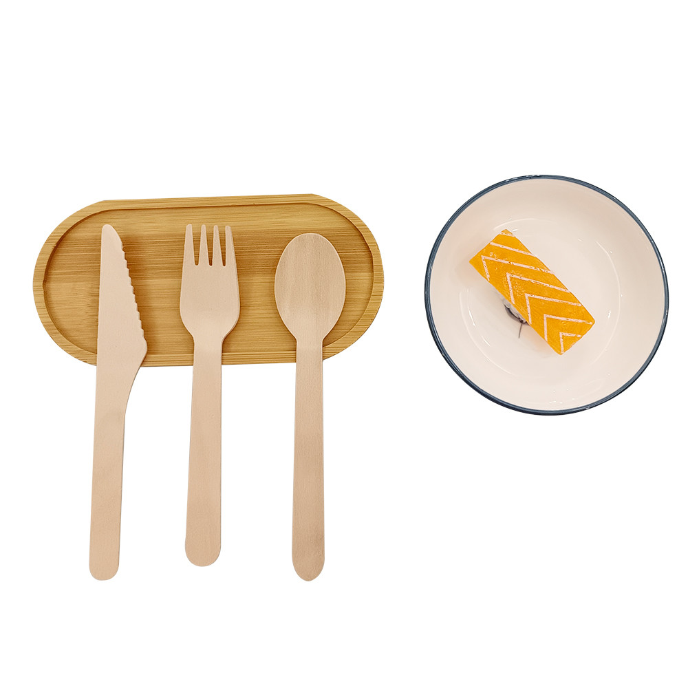Lightweight Disposable Bamboo Cutlery Convenient Bamboo Spoons Disposable